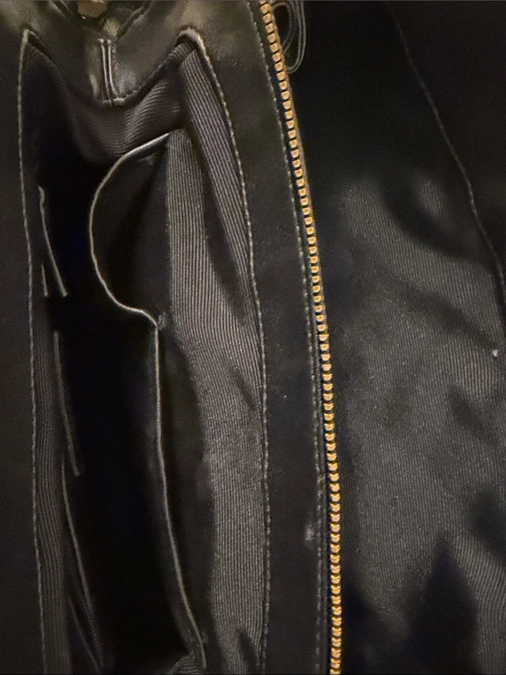 Vintage Ann Taylor Black Quilted Patent Shoulder Bag with Gold Chain Straps
